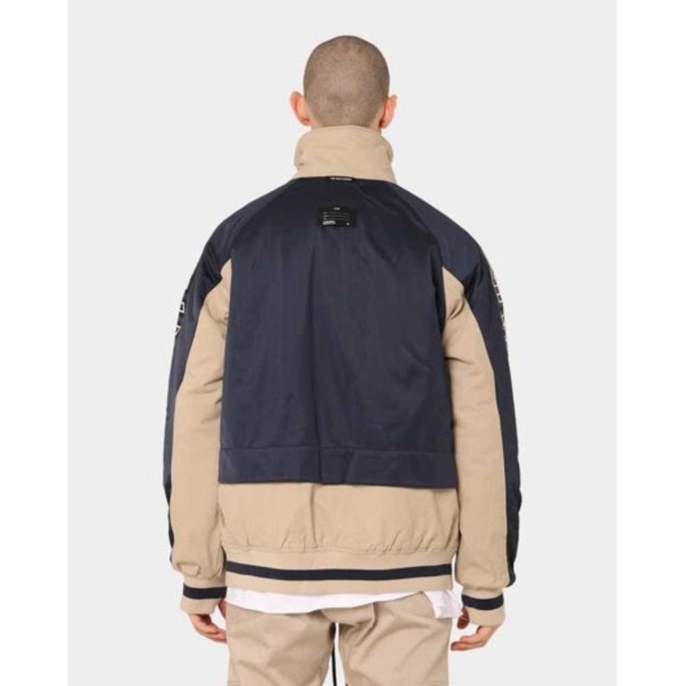 ANTI‎ ORDER Jacket Beige Blue Full Zip Athletic Track Jacket Mens Large - Picture 3 of 13